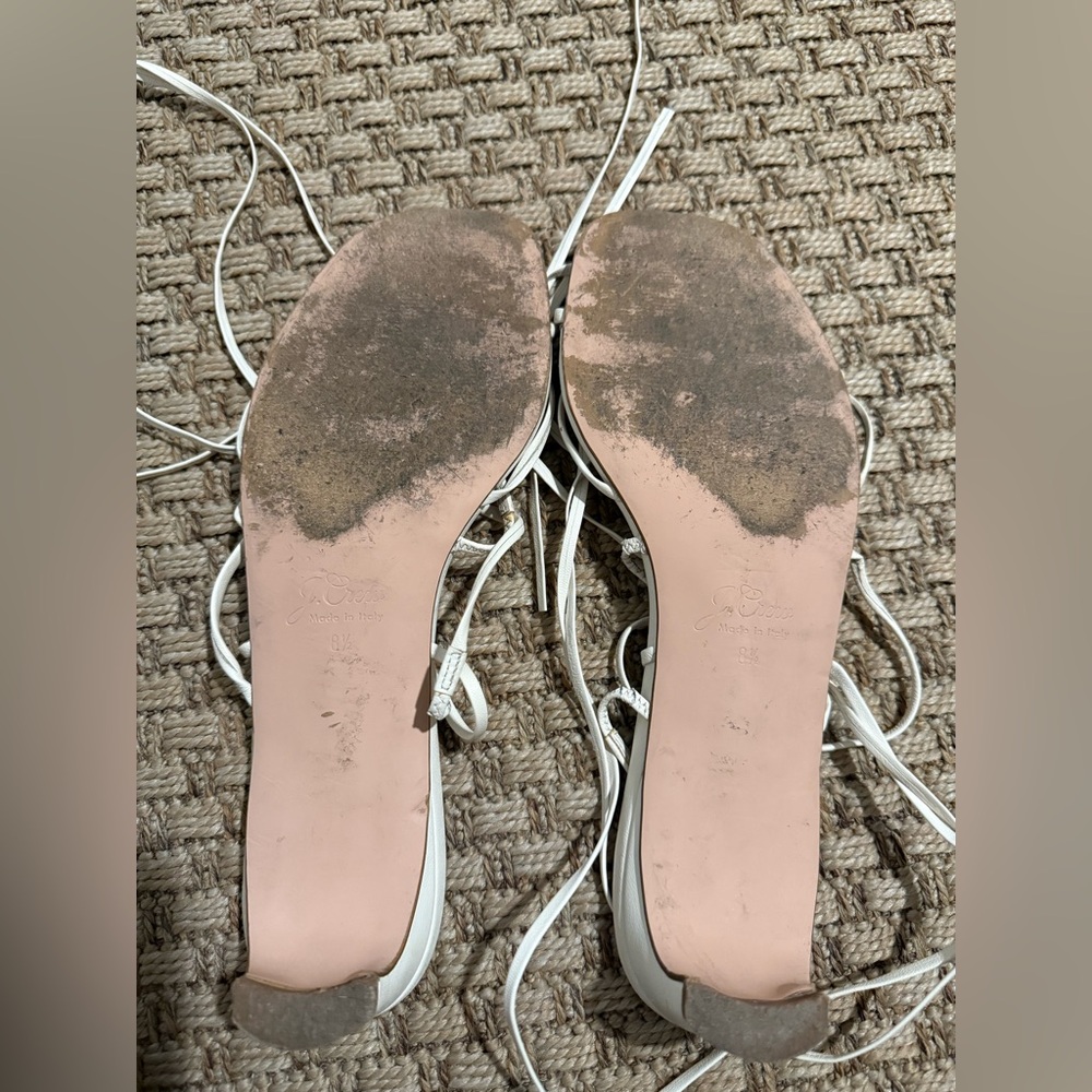 Women’s J.Crew white leather strappy sandals - Picture 4 of 4